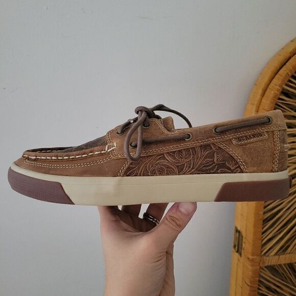 Durango Music City™ Women's Western Emboss Boat Moc - Picture 9 of 11